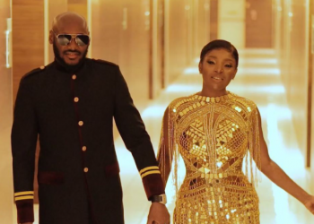 2face Idibia celebrates Birthday with wife
