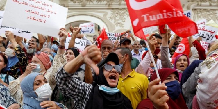 Tunisians protest over Seizure of Power