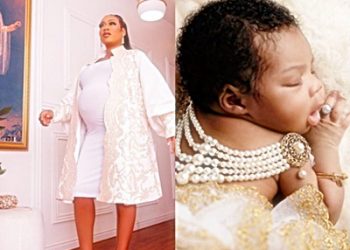 Toyin Lawani Celebrates Two Month Old Daughter