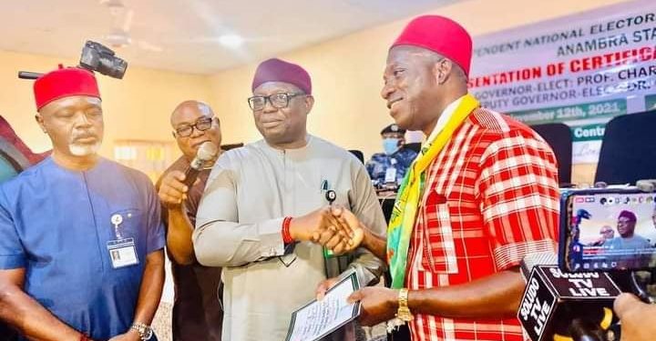 INEC presents Certificate of Return to Soludo
