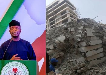 Yemi Osinbajo refuted claims that he owns the land upon which the collapsed 21-storey building