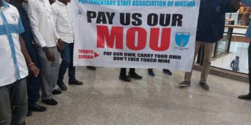 National Assembly Workers Protest Over Unpaid Allowances
