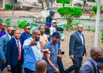 Soludo visits scene of arson attack