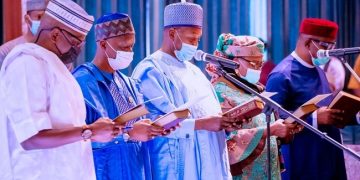 Buhari Swears-in  New Commissioners