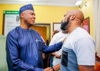 Saraki welcomes Banky W to PDP