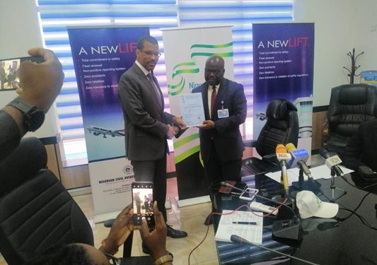 NCAA Presents Operating License to Nigeria Air