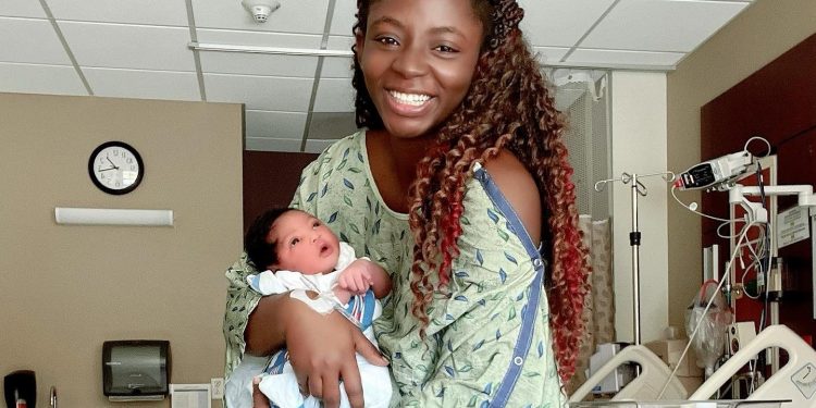 Actress Ivie Egboh welcomes third child with husband