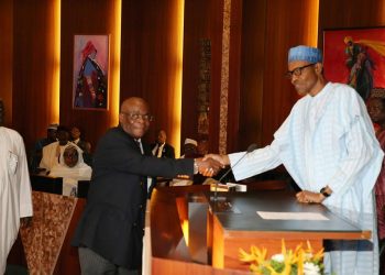 Buhari swears-in new acting Chief Justice of Nigeria