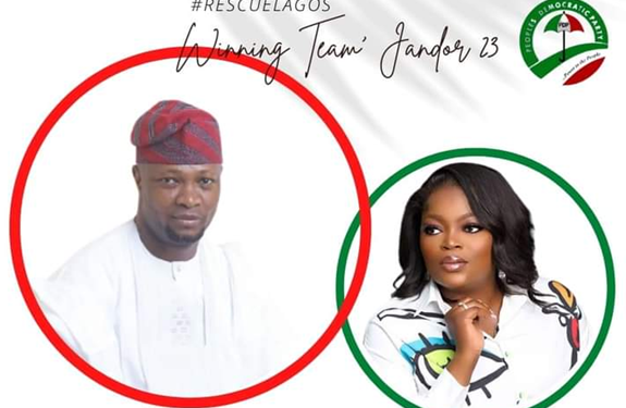 Funke Akindele Nominated Running Mate for PDP Governorship Candidate