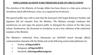 FG Dismisses Report of Alleged Abandonment of Nigerians in UAE