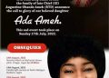 Family of Late Ada Ameh, Releases Funeral Arrangements