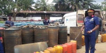 NSCDC Impounds Stolen Petrol in Cross River