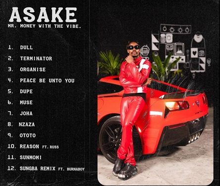 Asake drops tracklist for debut album ‘Mr Money With The Vibe’