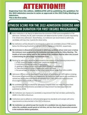 JAMB Provides New Guidelines