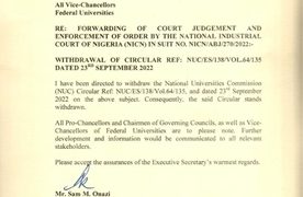 NUC Withdraws Circular that Ordered Universities to Re-open