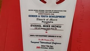 Ikoku Bags Gender & Youth Campaigner of the Year Award