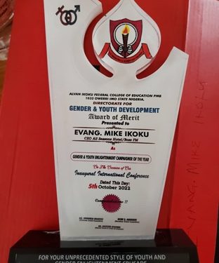 Ikoku Bags Gender & Youth Campaigner of the Year Award