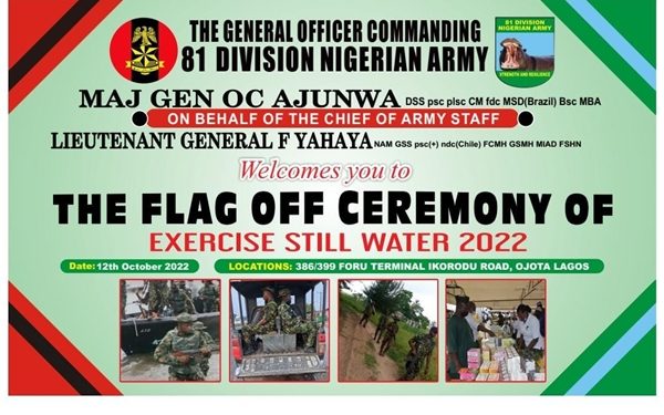 Nigerian Army to Conduct Exercise Still Water