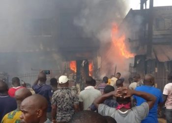 Fire Gut Two Shops in Onitsha Market