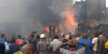 Fire Gut Two Shops in Onitsha Market