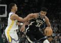 Antetokounmpo Scores 30 Points as Milwaukee Beat State Warriors