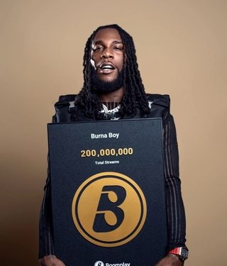 Burna Boy Becomes Most Streamed Artist on Boom Play