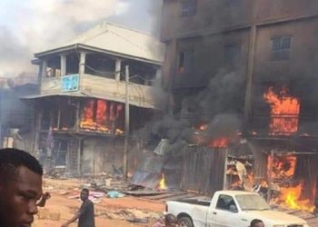 Fire Guts Onitsha Market