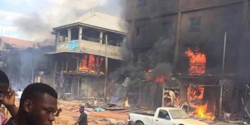 Fire Guts Onitsha Market